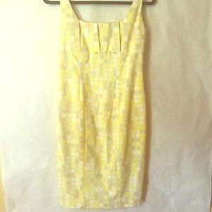 Calvin Klein yellow polka dot dress size 2
